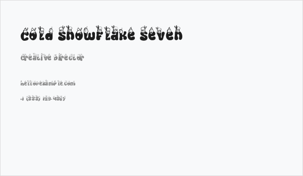 Cold Snowflake Seven Business Card