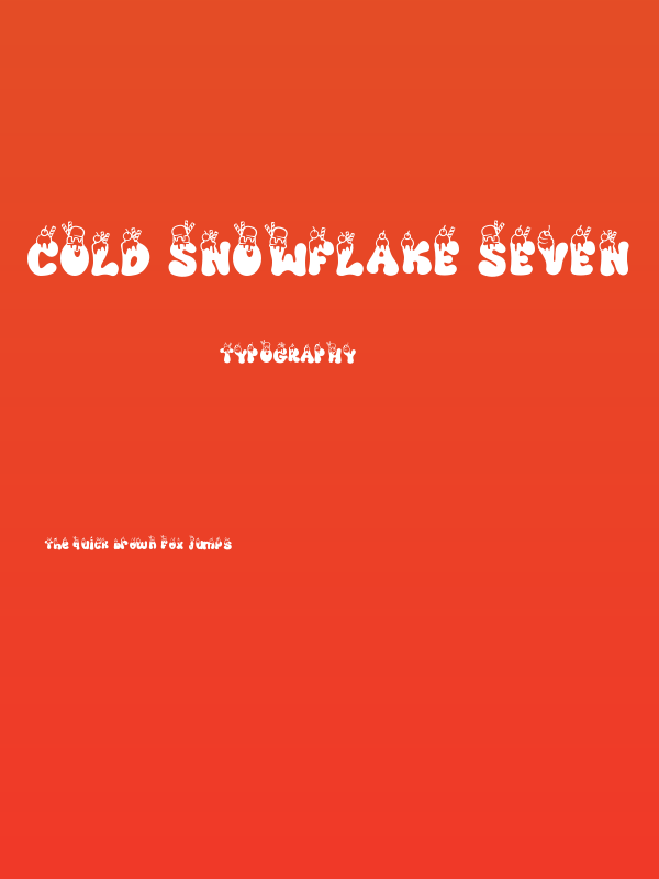 Cold Snowflake Seven Poster