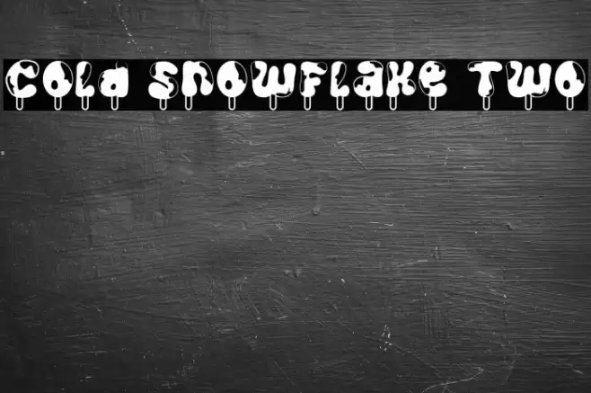 Cold Snowflake Two Font examples