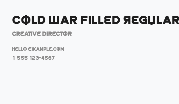 Cold War Filled Regular Business Card