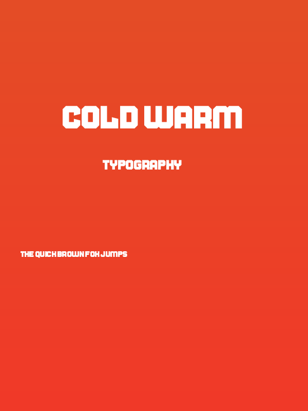 Cold Warm Poster