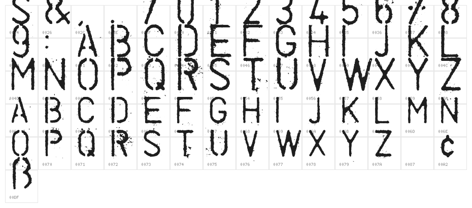 ColdCoffee Character Map