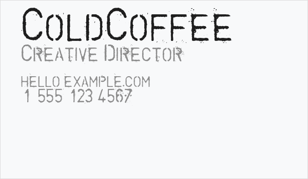 ColdCoffee Business Card