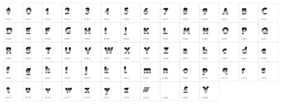 ColdSpring Character Map