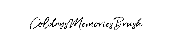 ColdaysMemoriesBrush  Frei Schriftart Herunterladen