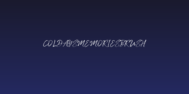 ColdaysMemoriesBrush Social Header