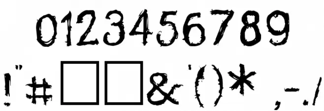 Coldbringer KG フォント その他の文字