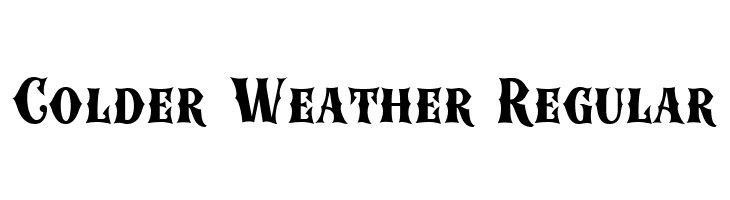 Colder Weather Regular  Скачать бесплатные шрифты