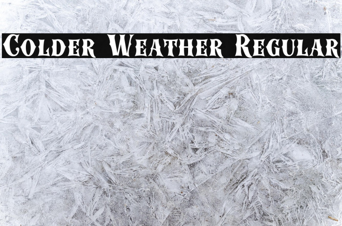 Colder Weather Regular Example 2