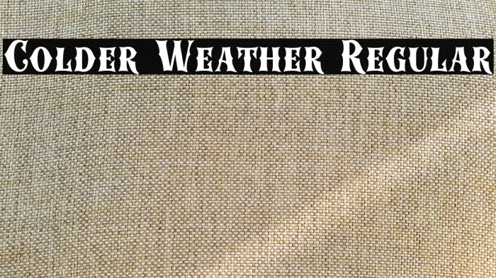 Colder Weather Regular Example 3