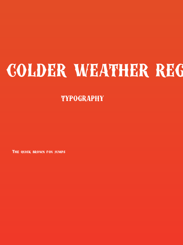 Colder Weather Regular Poster