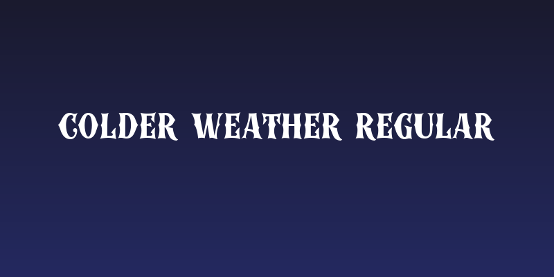 Colder Weather Regular Social Header