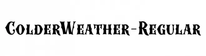 ColderWeather-Regular  Frei Schriftart Herunterladen