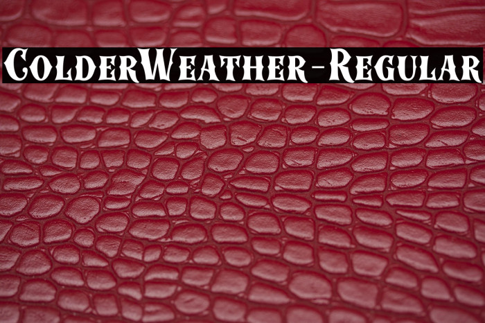 ColderWeather-Regular Example 2