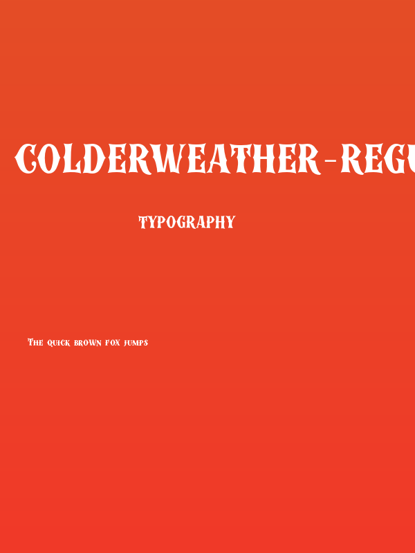 ColderWeather-Regular Poster