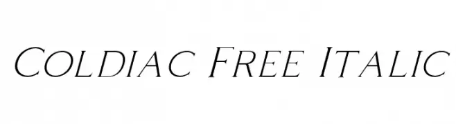 Coldiac Free Italic  Frei Schriftart Herunterladen
