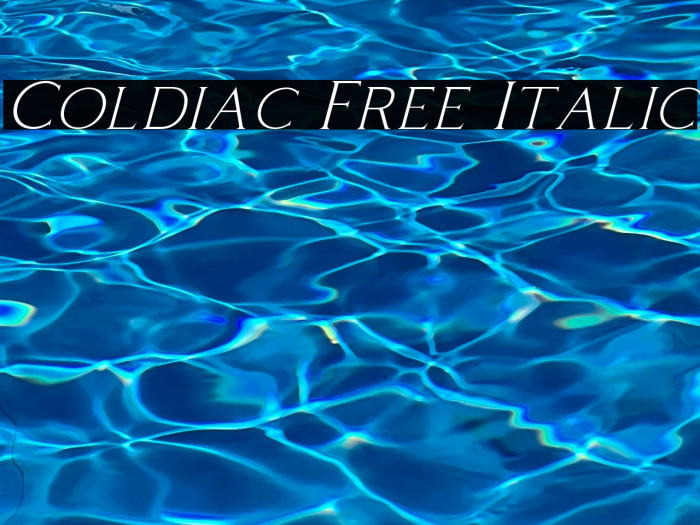 Coldiac Free Italic Example 1