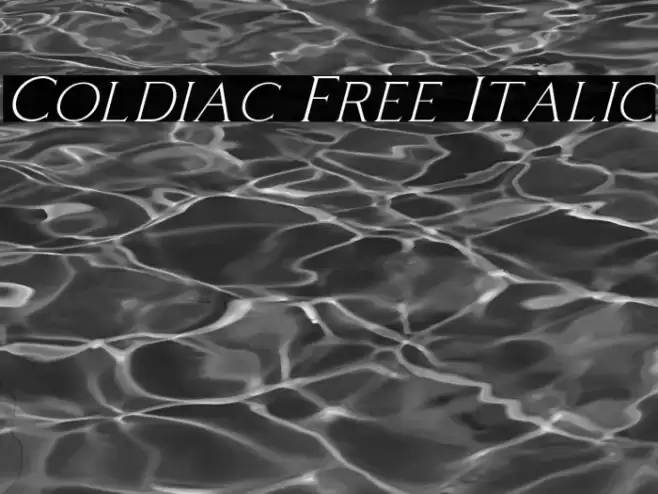 Coldiac Free Italic Font examples