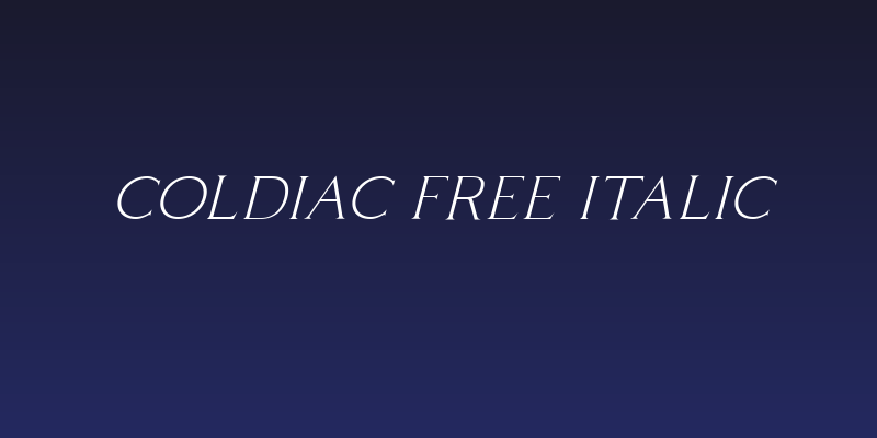 Coldiac Free Italic Social Header