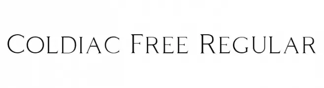 Coldiac Free Regular  font caratteri gratis