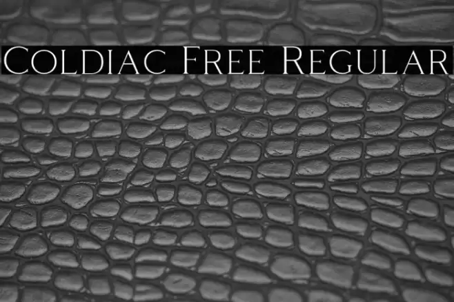 Coldiac Free Regular Font examples