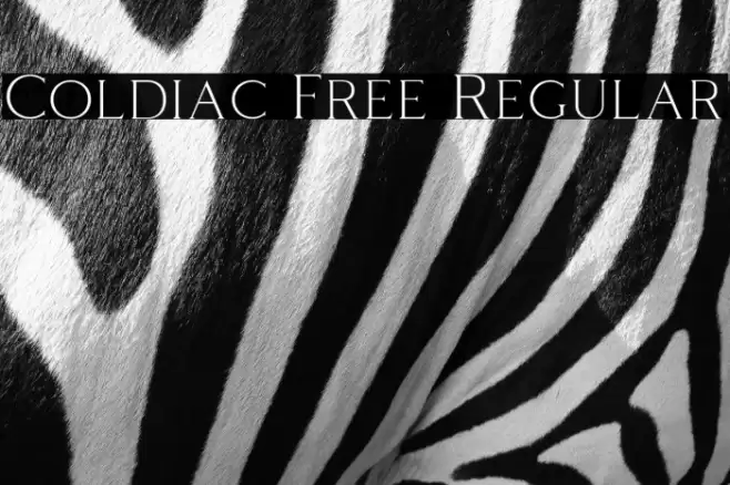 Coldiac Free Regular Font examples