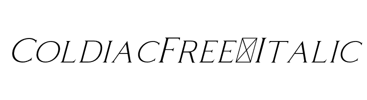 ColdiacFree-Italic  font caratteri gratis