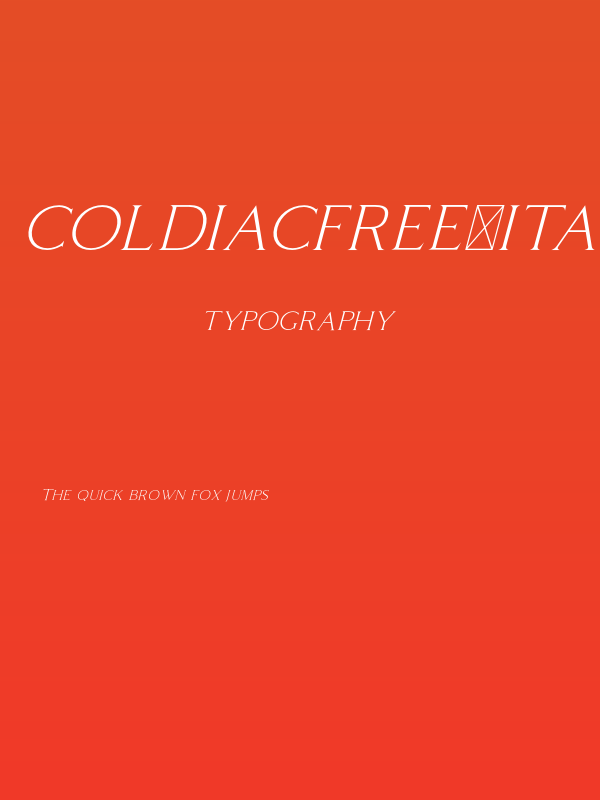 ColdiacFree-Italic Poster