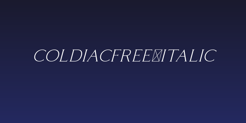 ColdiacFree-Italic Social Header