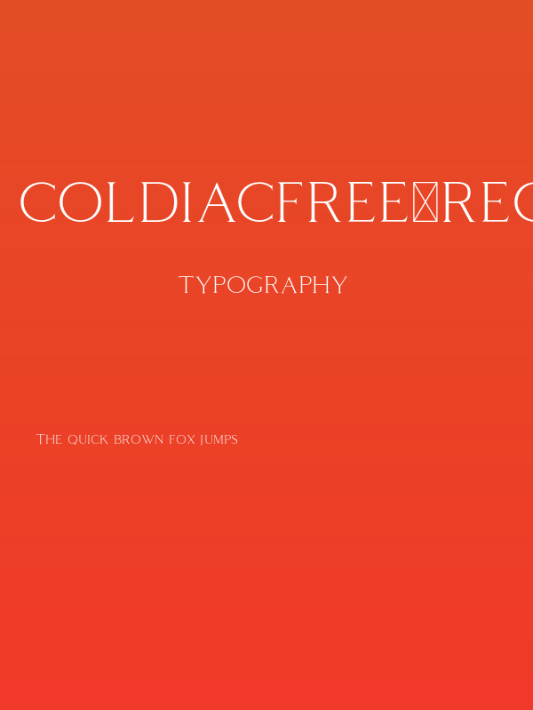 ColdiacFree-Regular Poster