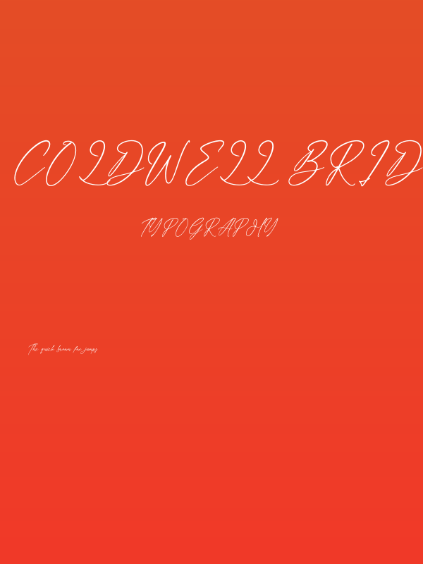 Coldwell Bridges Poster