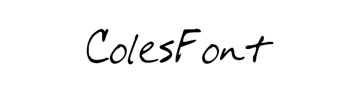 ColesFont  Frei Schriftart Herunterladen
