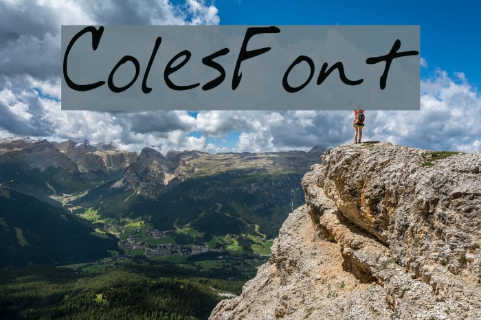 ColesFont Font examples
