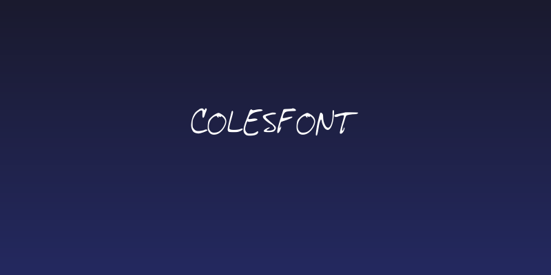 ColesFont Social Header