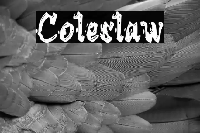 Coleslaw Font examples