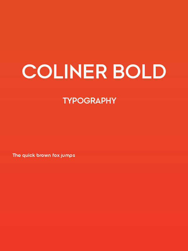 Coliner Bold Poster