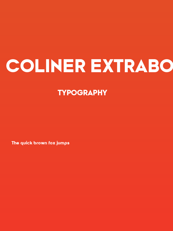 Coliner ExtraBold Poster