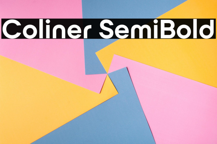 Coliner SemiBold Example 2