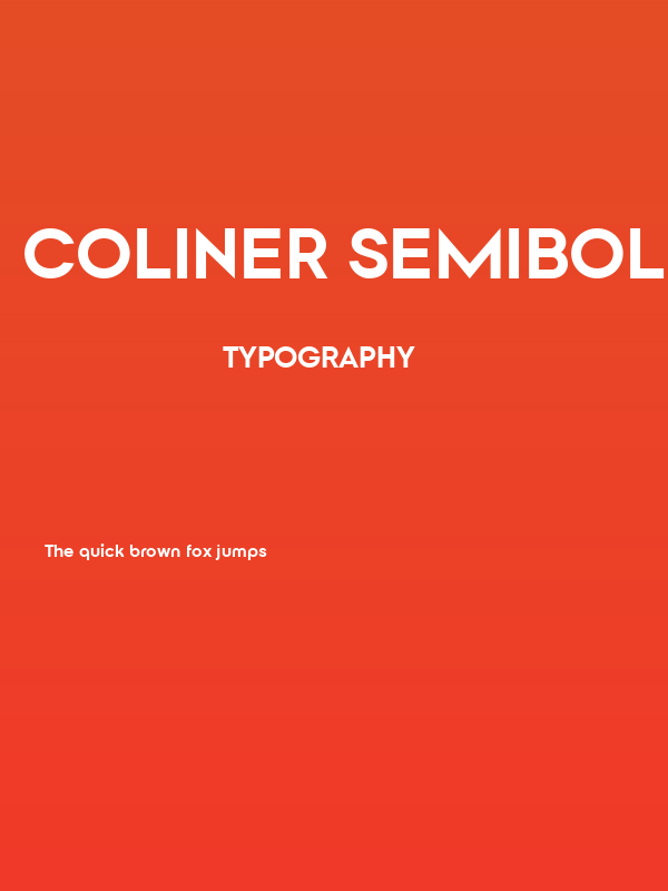 Coliner SemiBold Poster