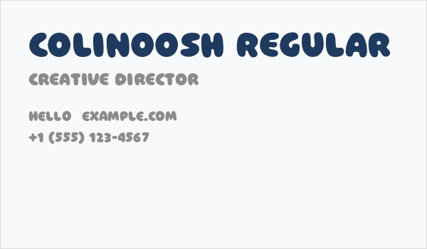 Colinoosh Regular Business Card