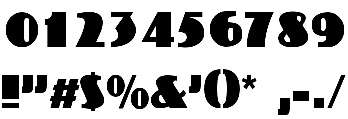 Coliseum Normal Font OTHER CHARS
