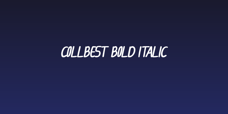 CollBesT Bold Italic Social Header