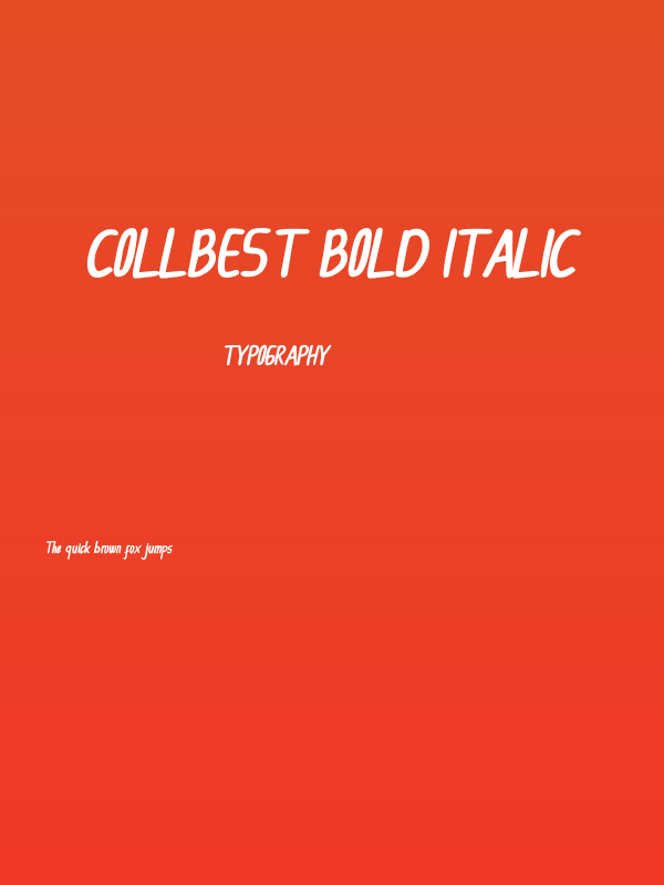 CollBesT Bold Italic Poster