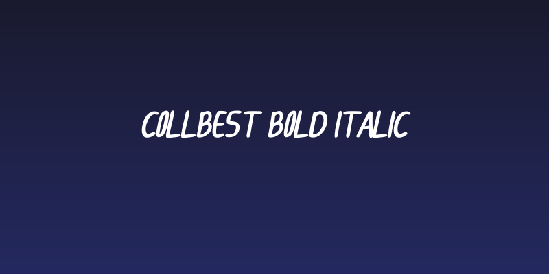 CollBesT Bold Italic Social Header