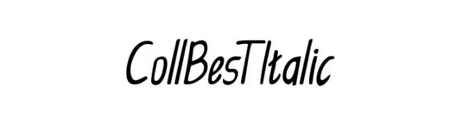 CollBesT Italic  フリーフォントのダウンロード