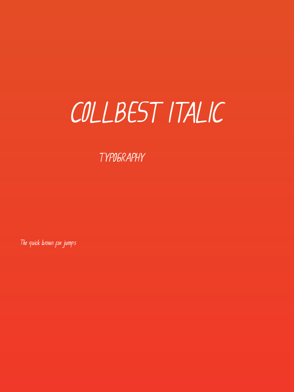 CollBesT Italic Poster