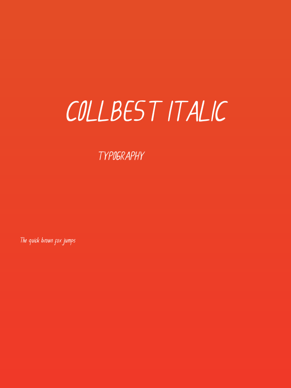 CollBesT Italic Poster
