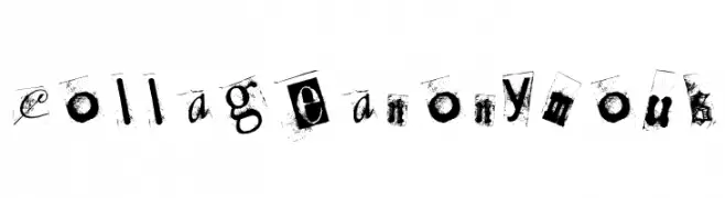Collage anonymous  font caratteri gratis