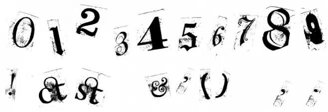 Collage anonymous Font OTHER CHARS