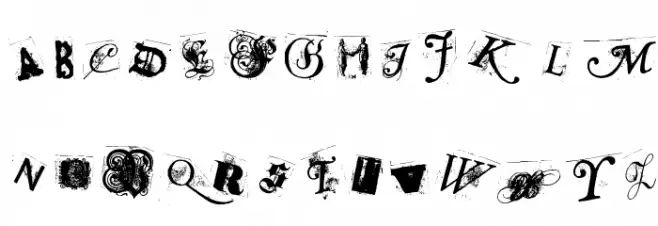 Collage anonymous フォント 大文字